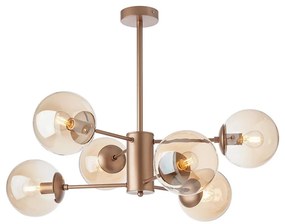 Redo 01-2943 - Luster na tyči MUNDI 6xE14/28W/230V meď/dymová