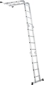 Hliníkový skladací rebrík 3,6 m, 4 dielny, 6 priečok, 150 kg