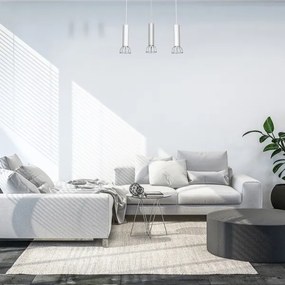 Luster na lanku DANTE 3xGU10/25W/230V biela/lesklý chróm