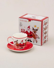 Porcelánová šálka s podšálkou Spirit of Christmas – 200 ml