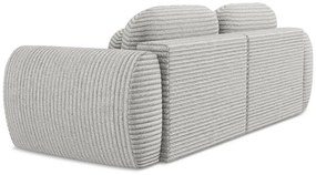 Svetlosivá menčestrová rozkladacia/s úložným priestorom pohovka 266 cm Kini – Makamii