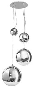 Industriálny luster Silver Ball 4