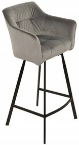 Loft barová stolička sivá