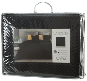 PREHOZ NA POSTEĽ SOFIA 200X220 CM ČIERNY