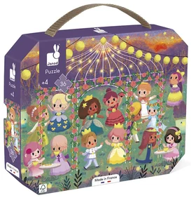 Puzzle pre deti Princezné Janod v kufríku 36 ks od 4 rokov