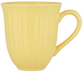 Žltý keramický hrnček s vrúbkami MYNTE LEMONADE