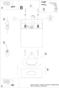 Sollux SL.1278 - Bodové svietidlo HATI 1xGU10/10W/230V šedá
