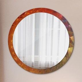 Okrúhle ozdobné zrkadlo na stenu Špirálová abstrakcia fi 100 cm