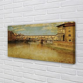Obraz na plátne Italy River Mosty budovy 140x70 cm