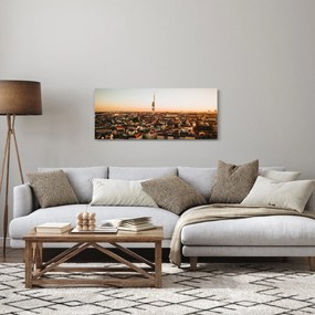 Obraz západu slnka nad Žižkovom (120x50 cm)