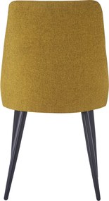 Jedálenská stolička Vicenza, horčicovo žltá látka
