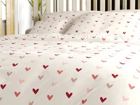 Obliečky z mikrovlákna SOFHEARTS krémové Rozmer obliečky: 2 ks 70 x 90 cm | 200 x 220 cm