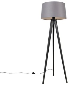 Trojnožka čierna s tienidlom z ľanu tmavosivým 45 cm - Tripod Classic