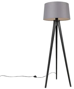 Trojnožka čierna s tienidlom z ľanu tmavosivým 45 cm - Tripod Classic