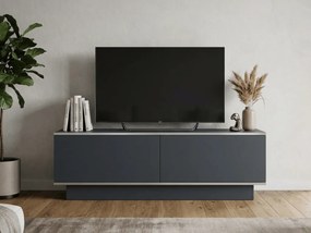 AKCIA TV stolík ALVIN 135 cm, antracit/strieborná II. akosť