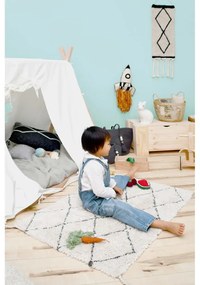 Krémový prateľný ručne tkaný bavlnený koberec 70x100 cm Mini Bereber – Lorena Canals