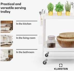 Klarstein Chibi , servírovací vozík, 2 police, kovový, koše, háčiky, mobilný