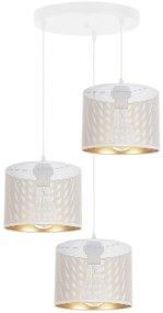 HEXE Luster na lanku ALDO 3xE27/60W/230V pr. 45 cm biela HX0034