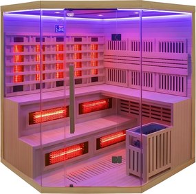 BPS-koupelny Kombinovaná sauna 2v1 HYD-7525 - Infrasauna + fínska sauna 200x200, 5-6 osôb