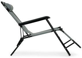 MULTI GARDEN Záhradné lehátko s opierkou hlavy - šedé MultiGarden