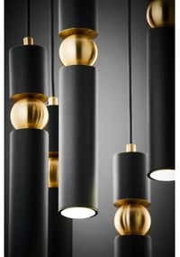 Jupiter 2015 - Luster na lanku ALAS 7xGU10/10W/230V čierna/zlatá