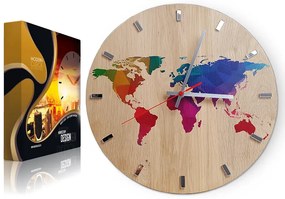 Nástenné hodiny World Wood hnedé