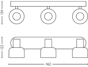 Philips - Bodové svietidlo SLEET 3xE14/25W/230V