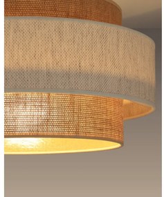 Stropné svietidlo BOHO 1xE27/60W/230V pr. 40 cm krémová/juta