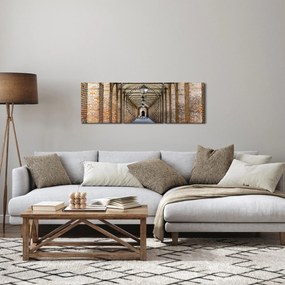 Obraz - Chodba 3D (s hodinami) (90x30 cm)