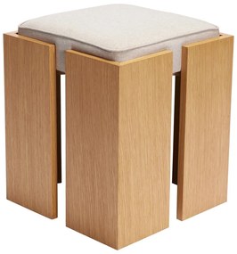 Stolička v prírodnej farbe Forma – Hübsch