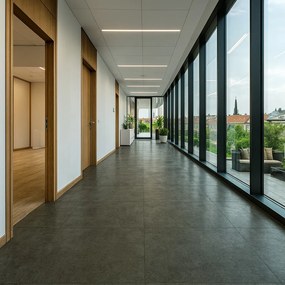 Gerflor, PVC podlaha - lino Flexar Nerok 2153 Shade Anthracite, na mieru, šíře 2m,4m, šedá, bez podkladu, chodba / predsieň