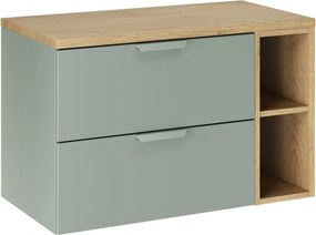 Zelená skrinka pod umývadlo 80 cm s doskou (SET-ASG B CREMONA 80CM LR)