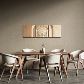 Obraz - Béžový priechod (s hodinami) (90x30 cm)