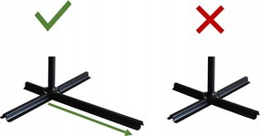 CH Krémový záhradný slnečník Banana s obalom+LED/3m