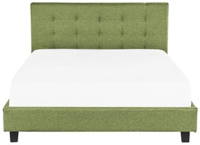 Čalúnená posteľ 180 x 200 cm zelená LA ROCHELLE Beliani