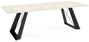 Dizajnový rozkladací jedálenský stôl TAIT chromix biely Rozmer stola: rozmer 160cm