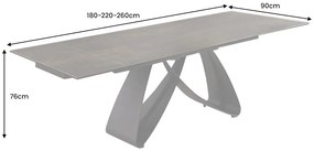 Rozťahovací keramický stôl Bayarmaa 180-220-260 cm hrdza