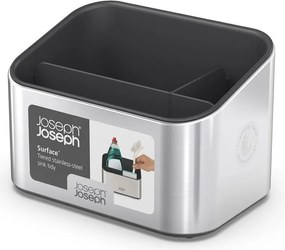 Kovový stojan na umývacie prostriedky v lesklej striebornej farbe Surface – Joseph Joseph