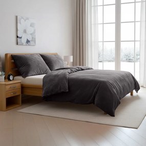 Polášek Mikroplyšové obliečky - Tmavošedá | 70 x 90 cm