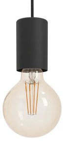 Eglo 390268 - Luster na lanku HUEBRO 6xE27/40W/230V čierna