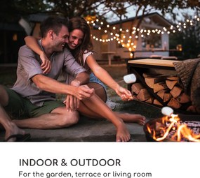 Blumfeldt Kindlewood L Black, stojan na drevo, lavička, 104 × 40 × 35 cm, bambus, zinok