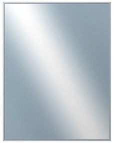 DANTIK - Zrkadlo v rámu, rozmer s rámom 70x90 cm z lišty Hliník strieborná drásaná (7269218)