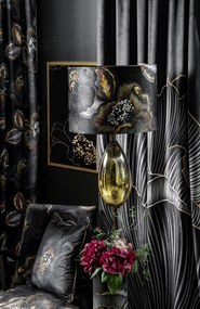 Dekoračná váza PEONIA 15x30cm čiernozlatý