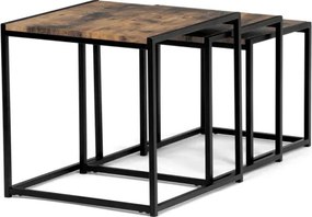 Sada 3 konferenčných stolíkov old wood AF-3003 OLW