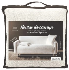 Krémový 3-miestny napínací poťah na pohovku Laina – douceur d'intérieur