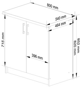 Kuchynská linka Artus S80 D2