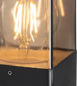 Vonkajšia nástenná lampa čierna IP44 s senzorom súmraku až úsvitu - Dánsko