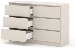 Komoda Maya S6 (kašmír). Akcia -21%. Vlastná spoľahlivá doprava až k Vám domov. 1124945