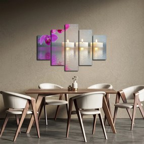 Obraz sviečok na vode (150x105 cm)