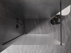 Mexen Kioto-X, sprchová zástena 120 x 200 cm, 10mm sklo námraza, grafitový profil, 800-120-101-95-30-X